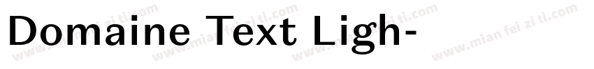 Domaine Text Ligh字体转换